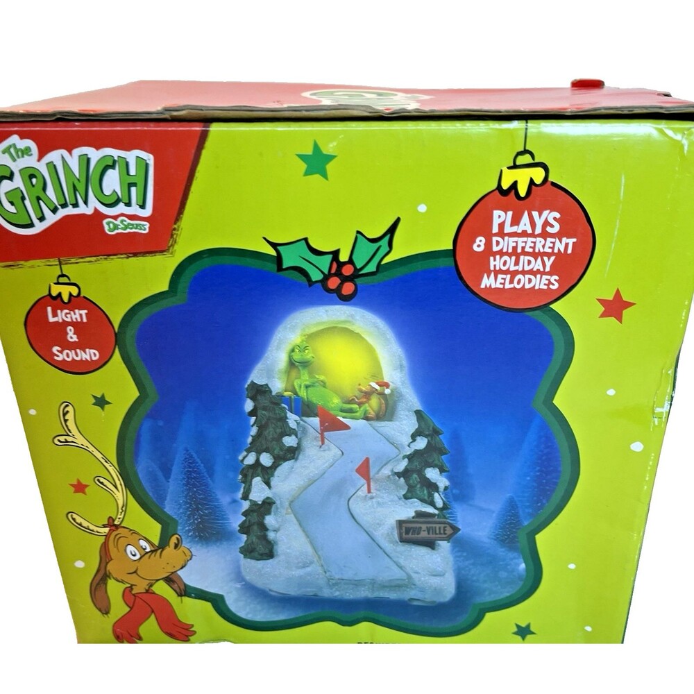 The Grinch Christmas Village Lights Music Whoville Mountain Dr Seuss Tested Work